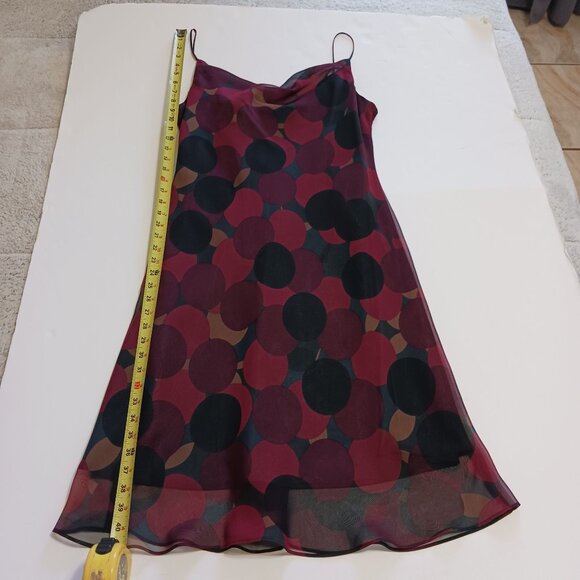 Y2K Midi Slip Dress Positive Attitude Polka Dot Vintage - Picture 9 of 12